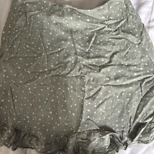 Abercrombie and Fitch Green Polka Dot Mini Skirt